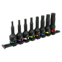 Premier Hex Impact Socket Bit Set 1/2"Sq Drive 8pc