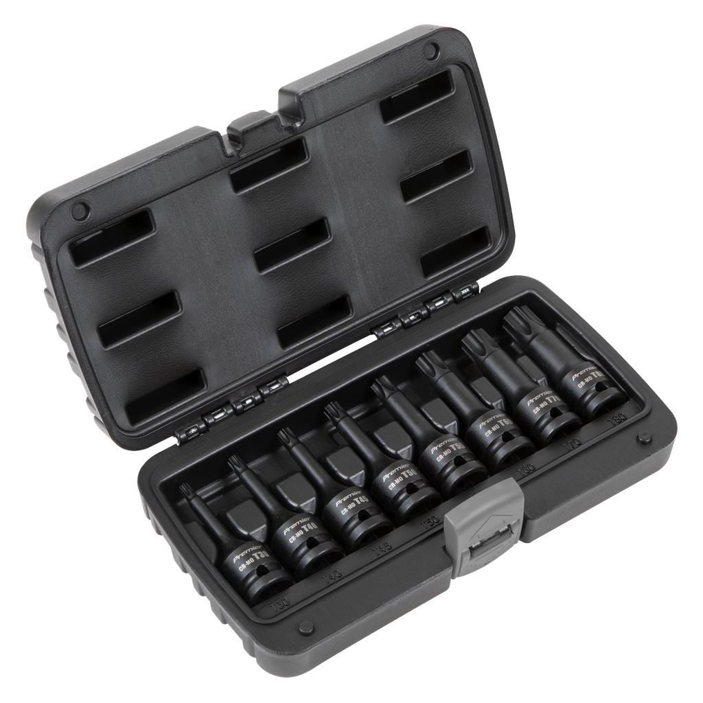 Premier TRX-Star* Impact Socket Bit Set 1/2"Sq Drive 8pc