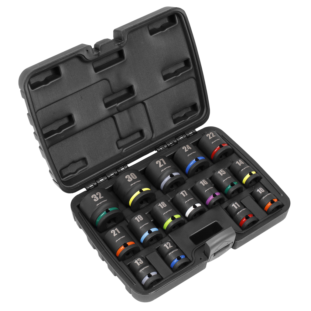 Premier Impact Socket Set 1/2"Sq Drive 16pc