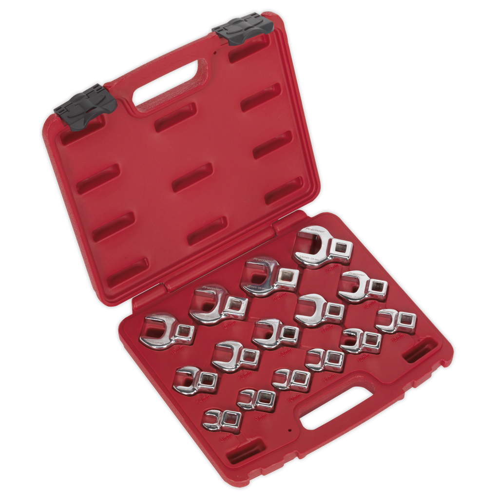 Premier Crow's Foot Open-End Spanner Set 3/8"Sq Drive 15pc