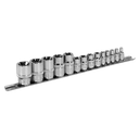 Premier TRX-Star* Socket Set 1/4", 3/8" & 1/2"Sq Drive E4-E24 14pc