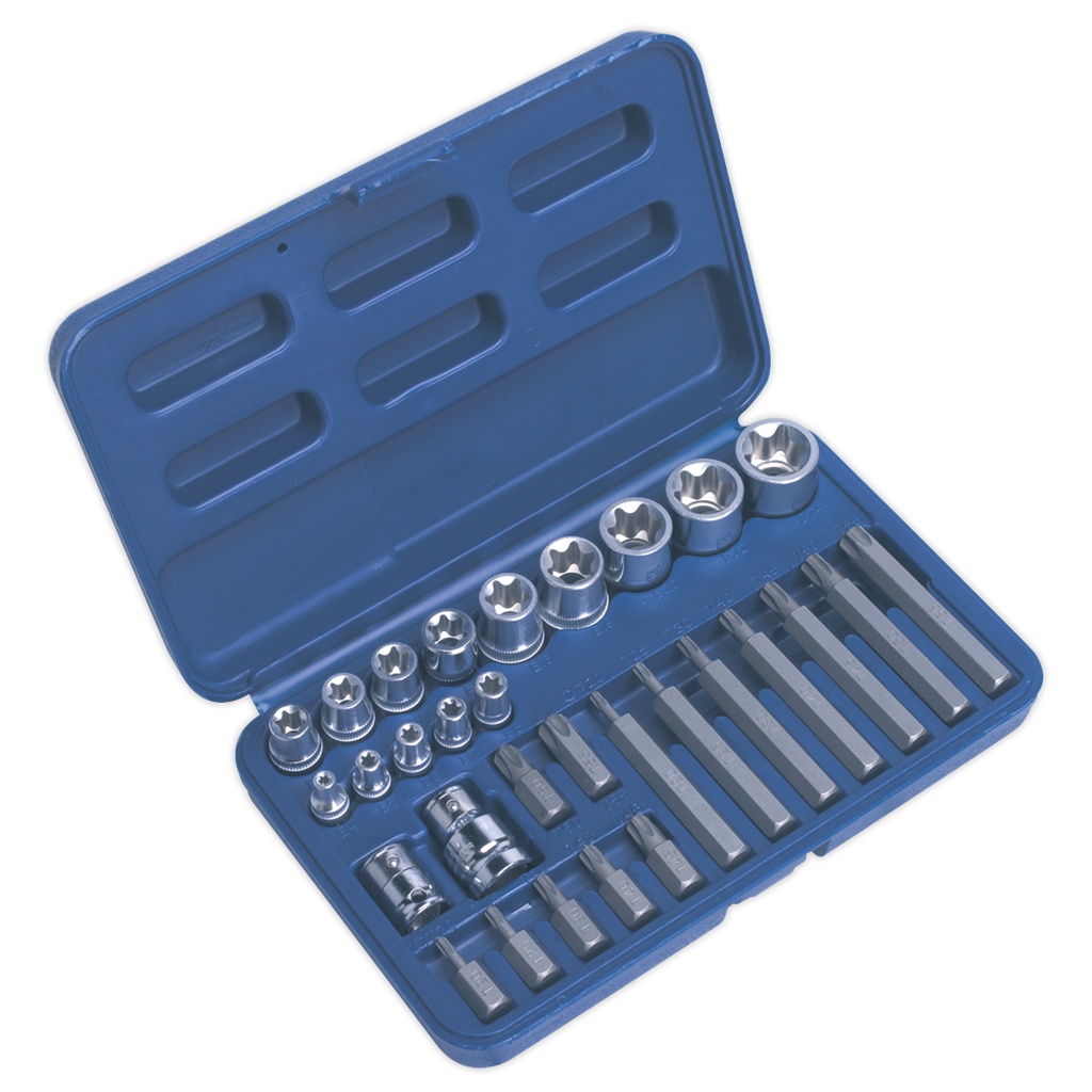 Premier TRX-Star* Socket & Bit Set 1/4", 3/8" & 1/2"Sq Drive 30pc