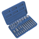 Premier TRX-Star* Socket & Bit Set 1/4", 3/8" & 1/2"Sq Drive 30pc