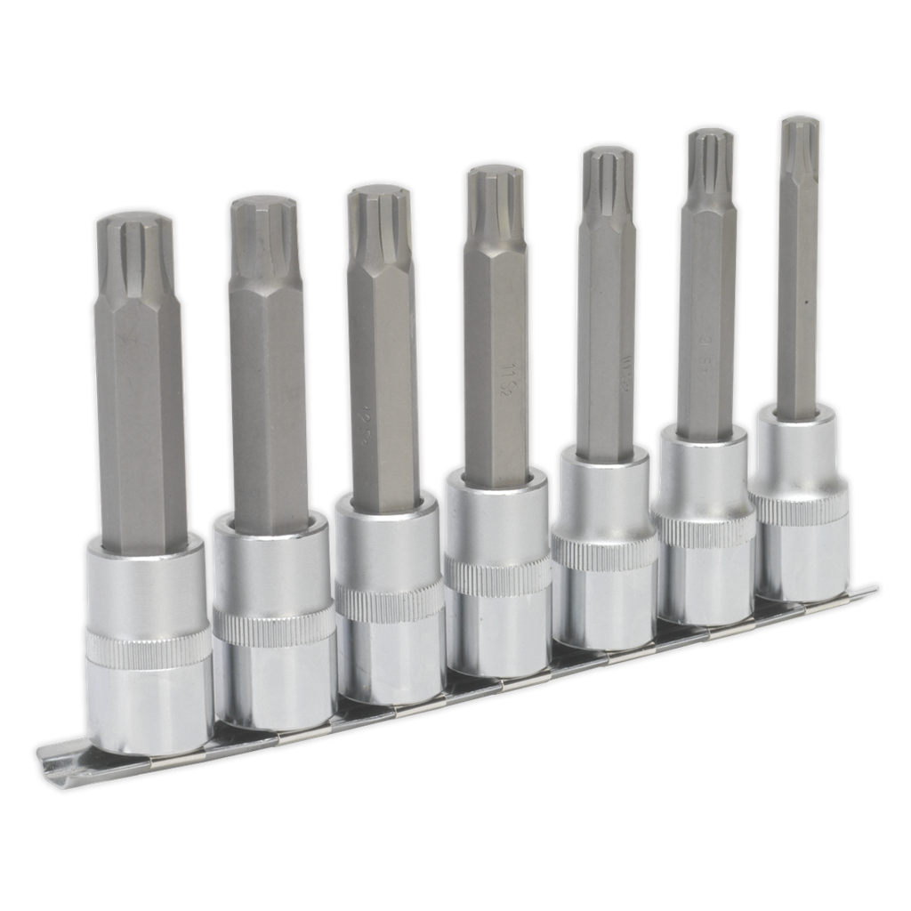 Premier Ribe Socket Bit Set 1/2"Sq Drive 100mm 7pc