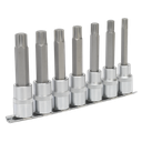 Premier Ribe Socket Bit Set 1/2"Sq Drive 100mm 7pc