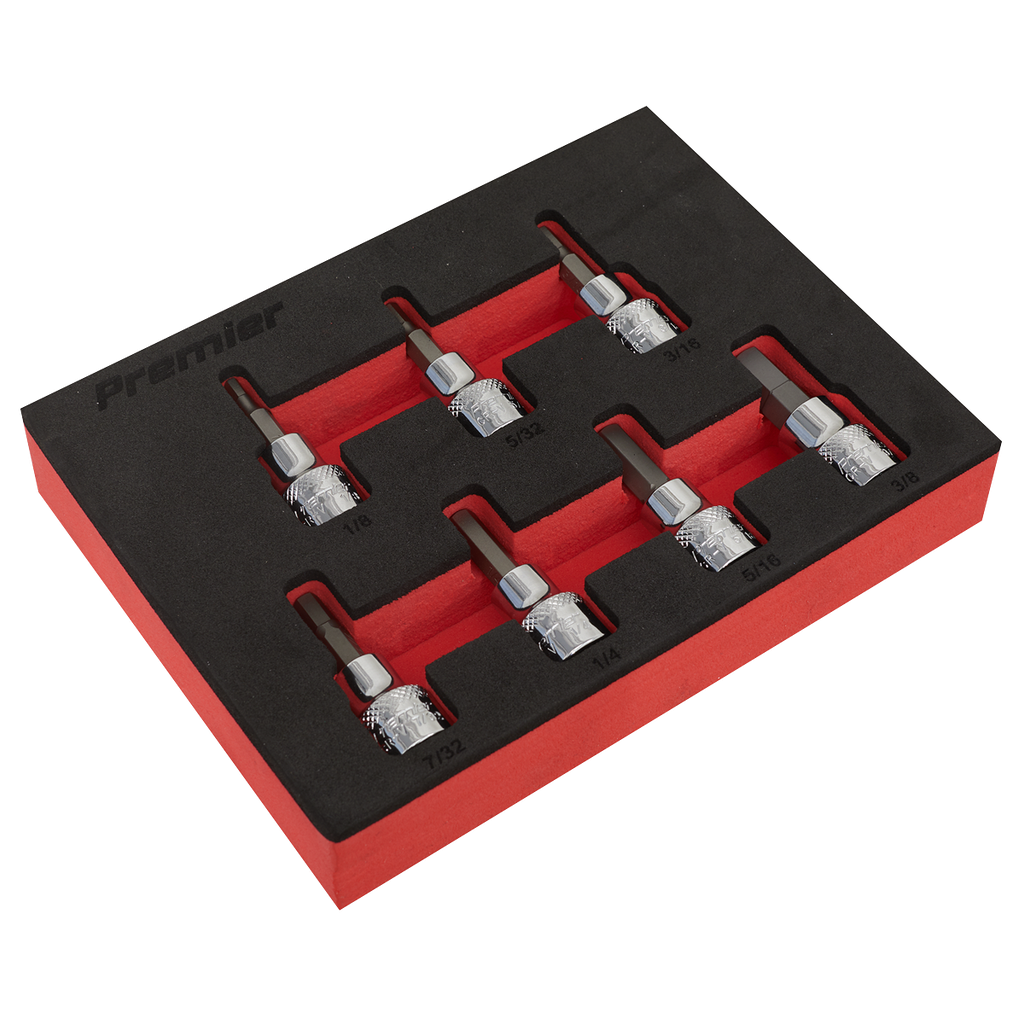 Premier Imperial Hex Socket Bit Set 3/8"Sq Drive 7pc