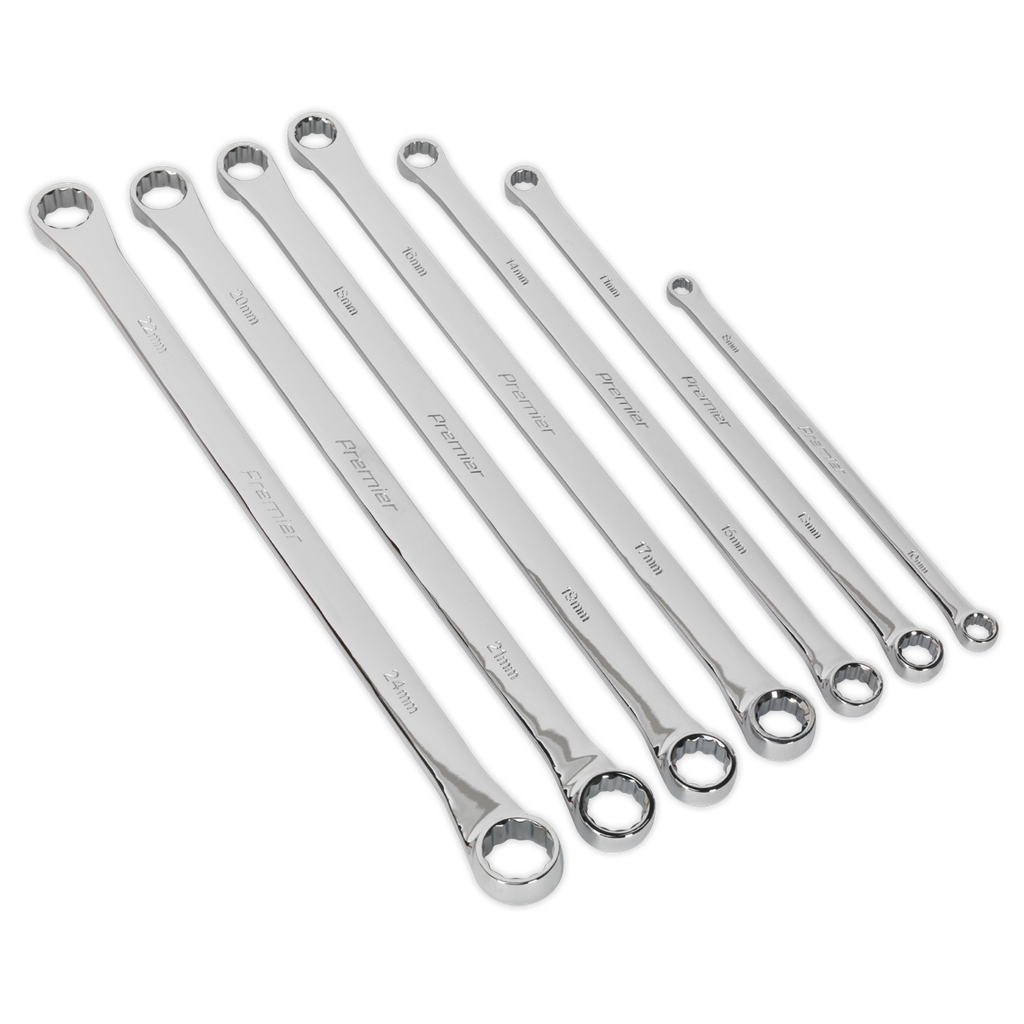Premier Extra-Long Double End Ring Spanner Set 7pc