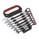 Sealey Premier Platinum Reversible Ratchet Combination Spanner Set 7pc
