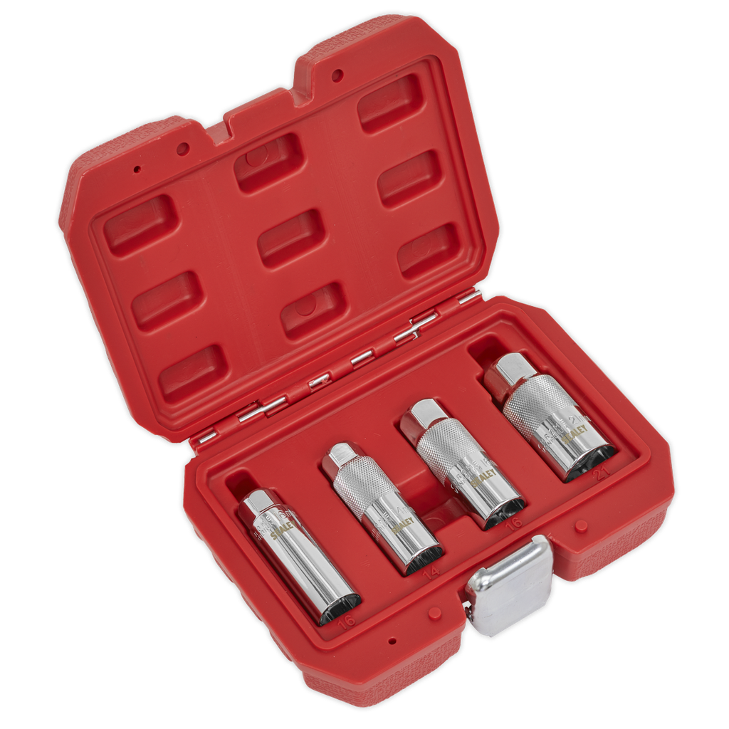 Sealey Spark Plug Socket Set 3/8"Sq Drive 4pc