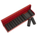 Premier Metric/Imperial Deep Impact Socket Set 3/8"Sq Drive 12pc