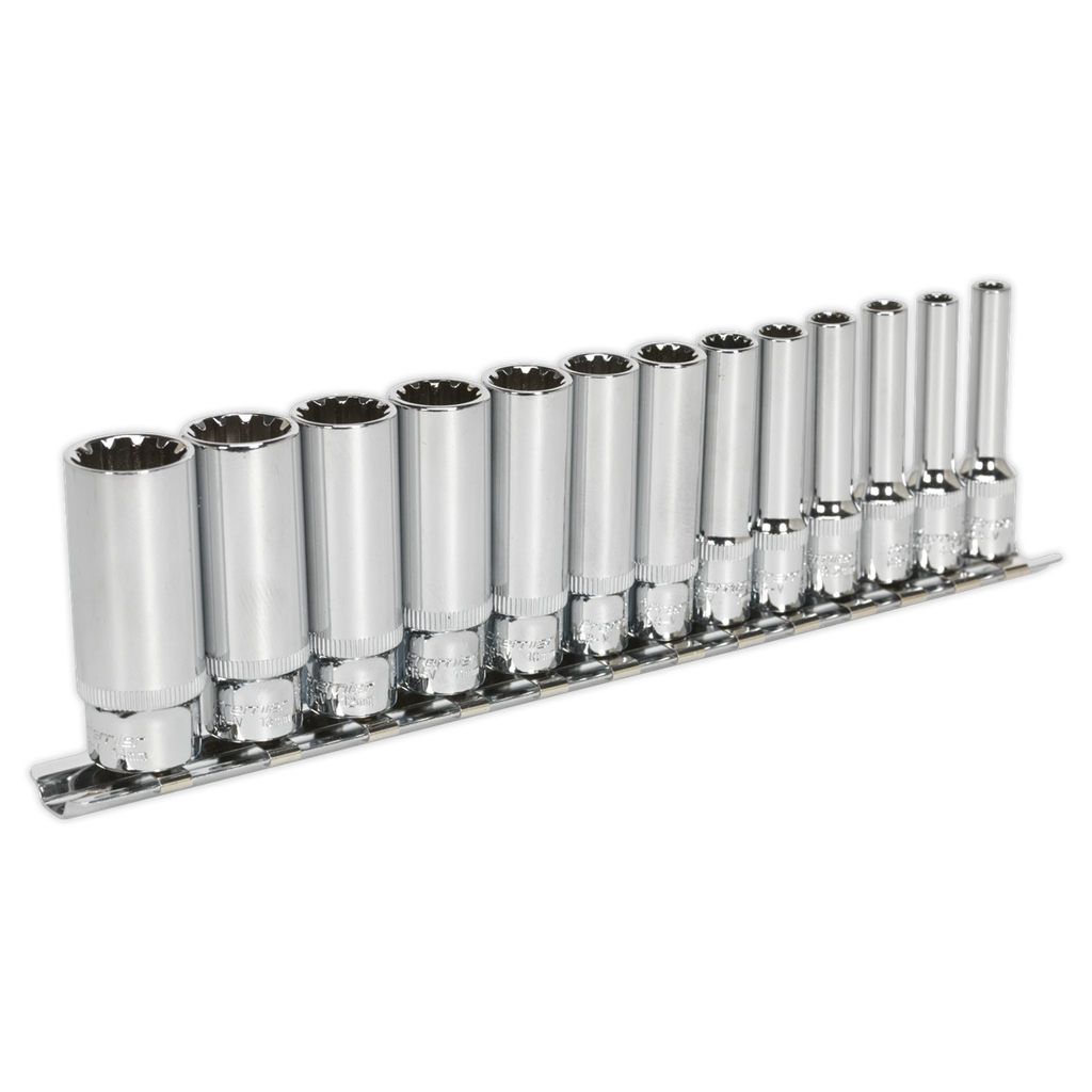 Premier Total Drive® Deep Socket Set 1/4"Sq Drive 13pc