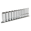 Premier Total Drive® Deep Socket Set 1/4"Sq Drive 13pc