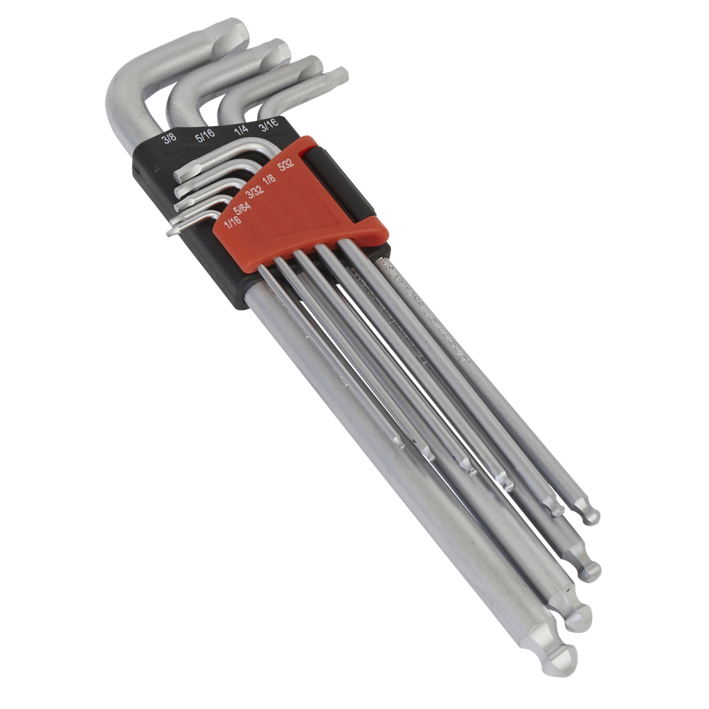 Premier Imperial Lock-On™ Extra-Long Ball-End Hex Key Set 9pc