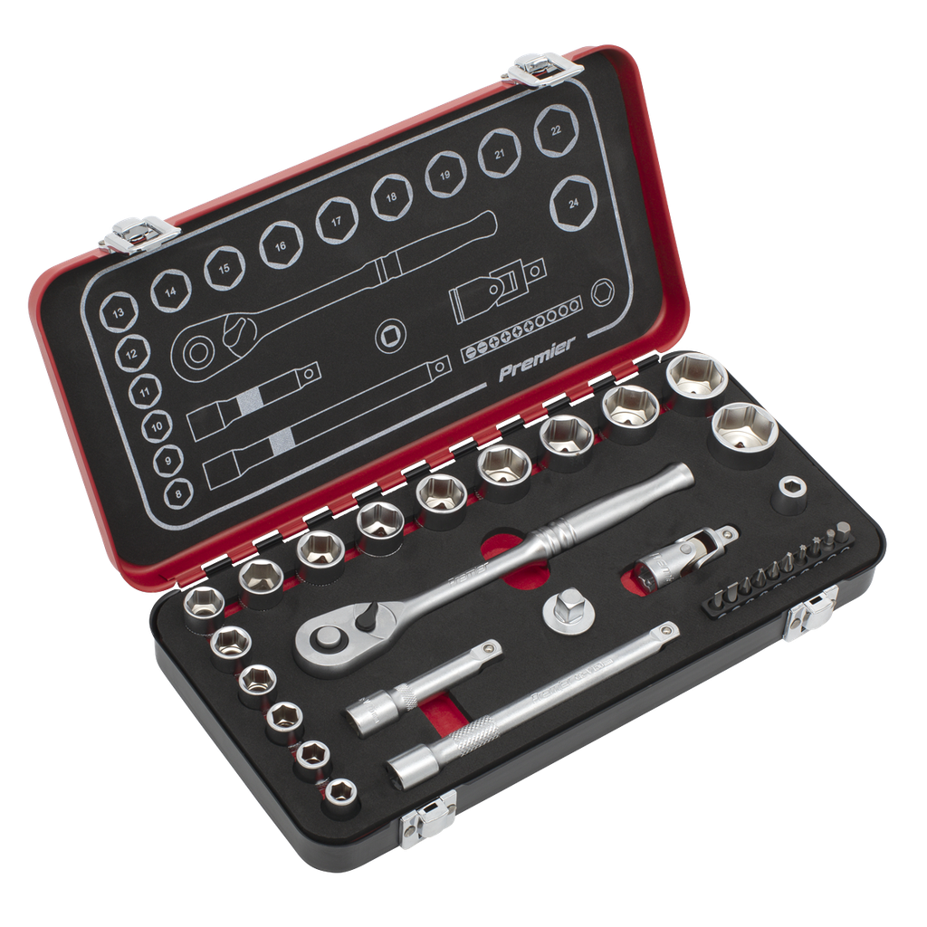 Premier Platinum Socket Set 3/8"Sq Drive 31pc