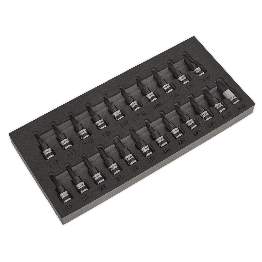 Premier Black TRX-Star*/Hex/Spline Socket Bit Set 3/8"Sq Drive 22pc
