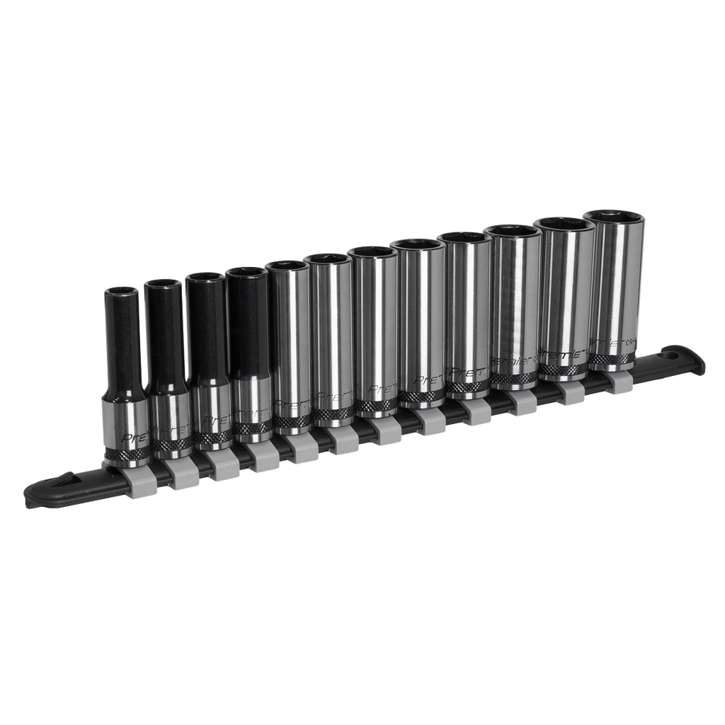 Premier Black Deep Socket Set 3/8"Sq Drive 12pc