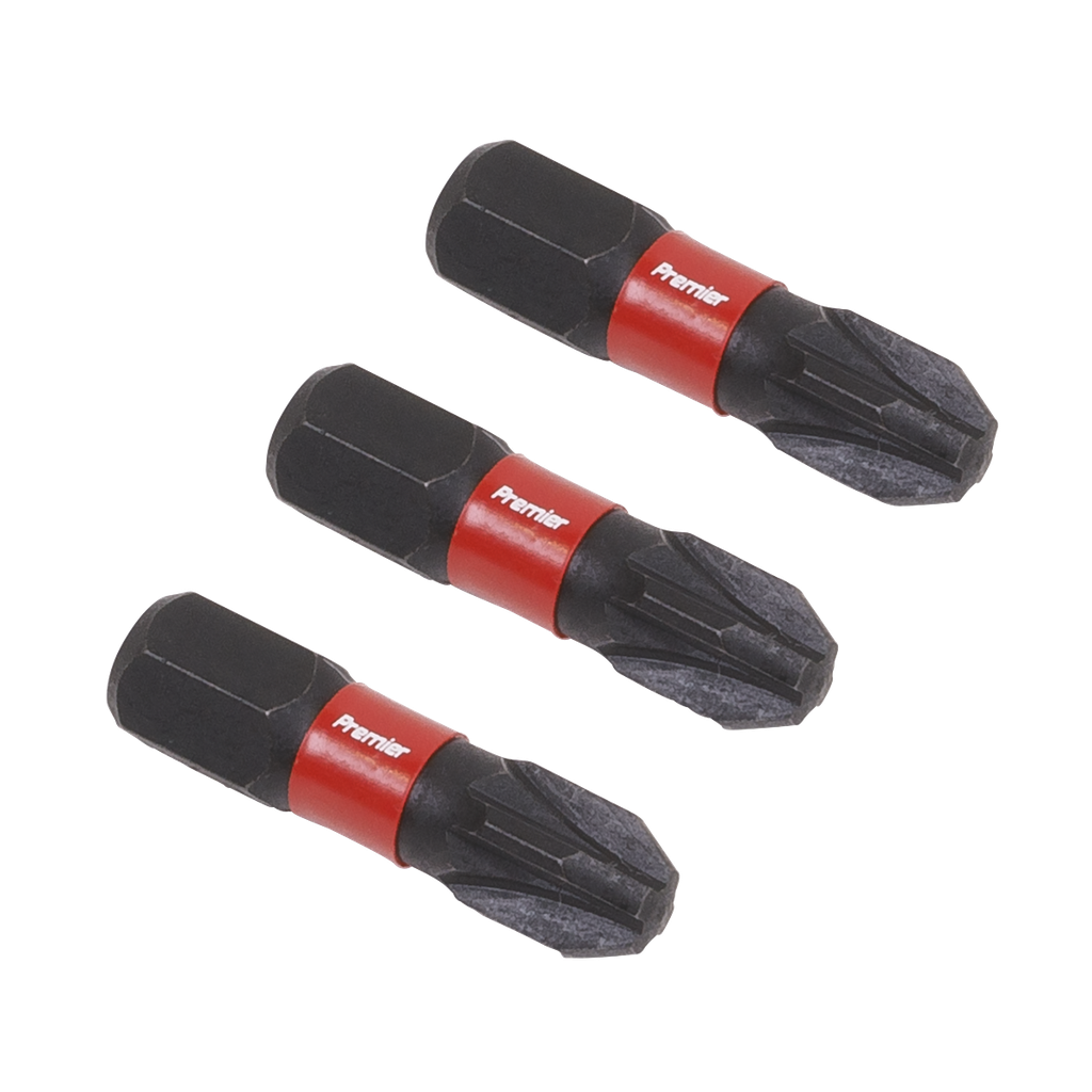 Premier Pozi Impact Power Tool Bits #3 x 25mm 3pc