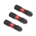 Premier Pozi Impact Power Tool Bits #3 x 25mm 3pc