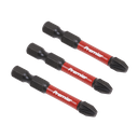 Premier Pozi Impact Power Tool Bits #3 x 50mm 3pc