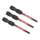 Premier Hex Impact Power Tool Bits 2.5 x 50mm 3pc