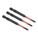 Premier Slotted Impact Power Tool Bits 4.5 x 75mm 3pc