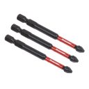 Premier Pozi Impact Power Tool Bits #2 x 75mm 3pc