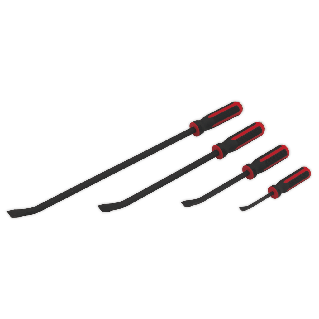 Premier Heavy-Duty Angled Pry Bar Set with Hammer Cap 4pc