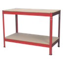 Steel Workbench with Wooden Top 1.2m
