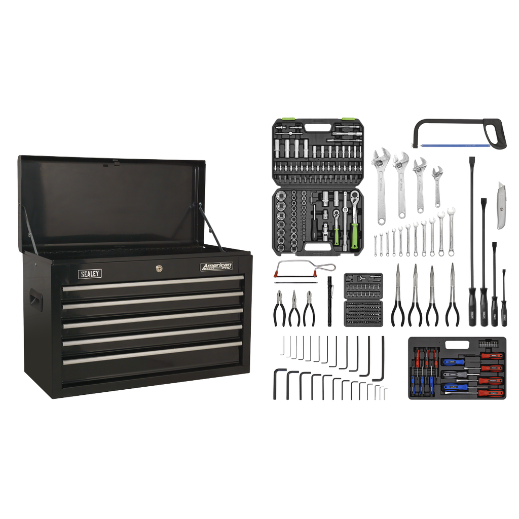 American PRO® Topchest 5 Drawer with 272pc Tool Kit - Black