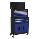 American PRO® Topchest & Rollcab Combination 6 Drawer - Blue