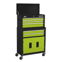 Topchest & Rollcab Combination 6 Drawer - Green