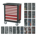 Premier™ Rollcab 8 Drawer with 707pc Tool Kit