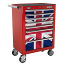 Superline PRO® Rollcab 7 Drawer & Union Jack Graphics Pack