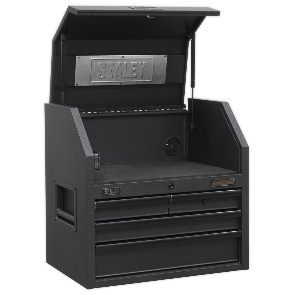 Superline PRO® Black Edition Topchest with 4 Soft Close Drawers & Power Strip 660mm