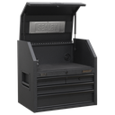 Superline PRO® Black Edition Topchest with 4 Soft Close Drawers & Power Strip 660mm