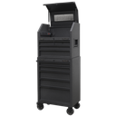 Superline PRO® Black Edition Tool Chest Combination with 9 Soft Close Drawers & Power Strip