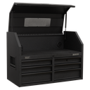 Superline PRO® Black Edition Topchest with 6 Soft Close Drawers & Power Strip 910mm