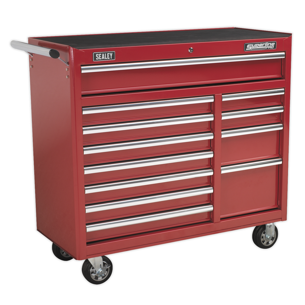 Superline PRO® Heavy-Duty Rollcab 12 Drawer - Red