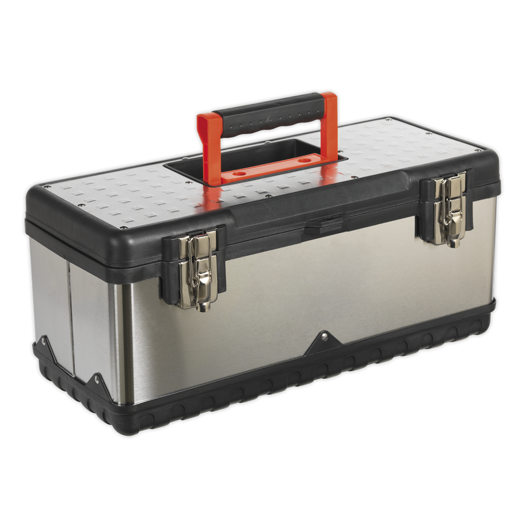 Stainless Steel Toolbox with Tote Tray 505mm