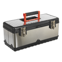 Stainless Steel Toolbox with Tote Tray 505mm