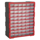 Cabinet Box 60 Drawer - Red/Black