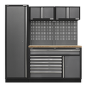 Superline PRO® Storage System with Pressed Wood Worktop 1.96m