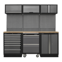 Superline PRO® Storage System with Pressed Wood Worktop 2.04m