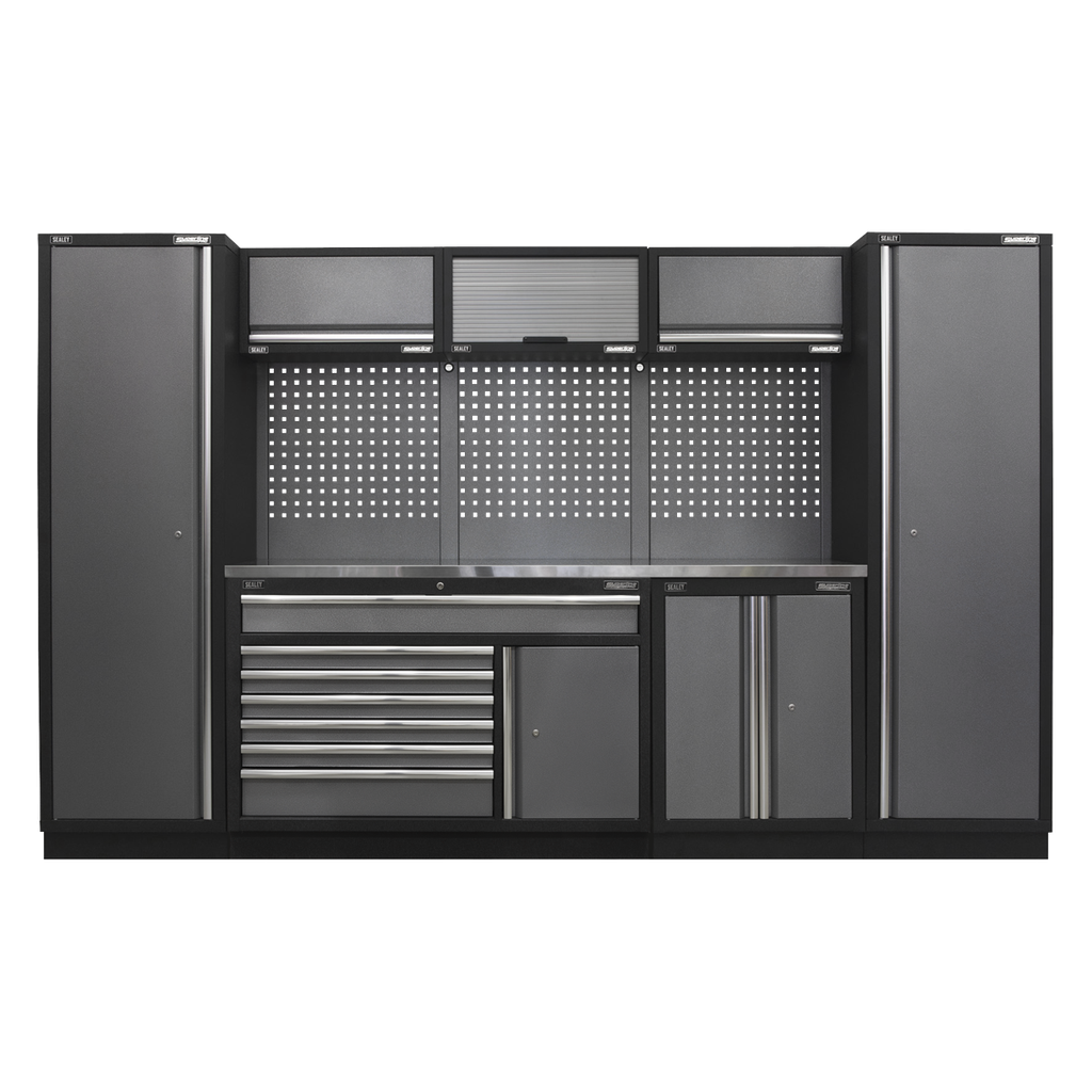 Superline PRO® Storage System with Stainless Steel Worktop 3.24m