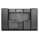 Superline PRO® Storage System with Stainless Steel Worktop 3.24m