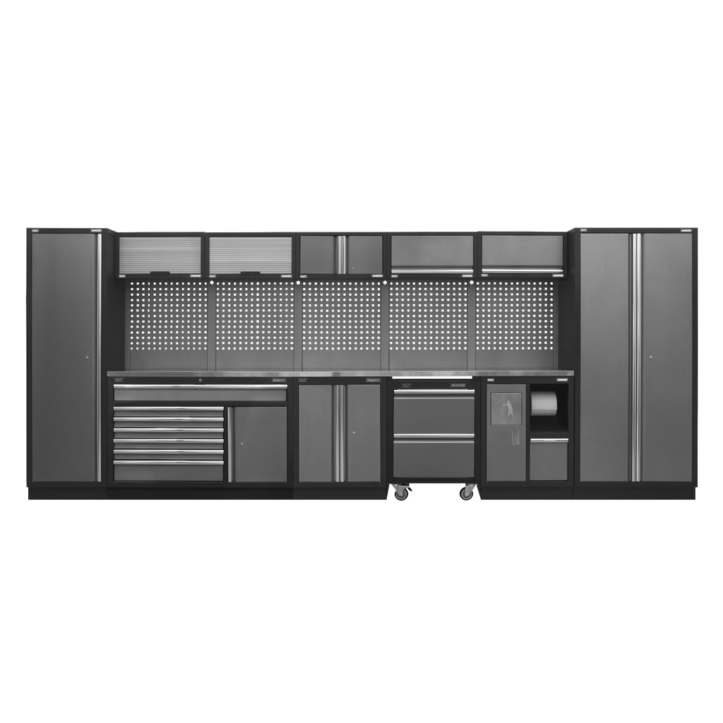Superline PRO® Storage System with Stainless Worktop 4.9m