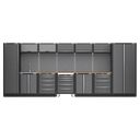 Superline PRO® Storage System with Pressed Wood Worktop 4.9m