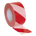 Non-Adhesive Hazard Warning Barrier Tape 80mm x 100m - Red/White