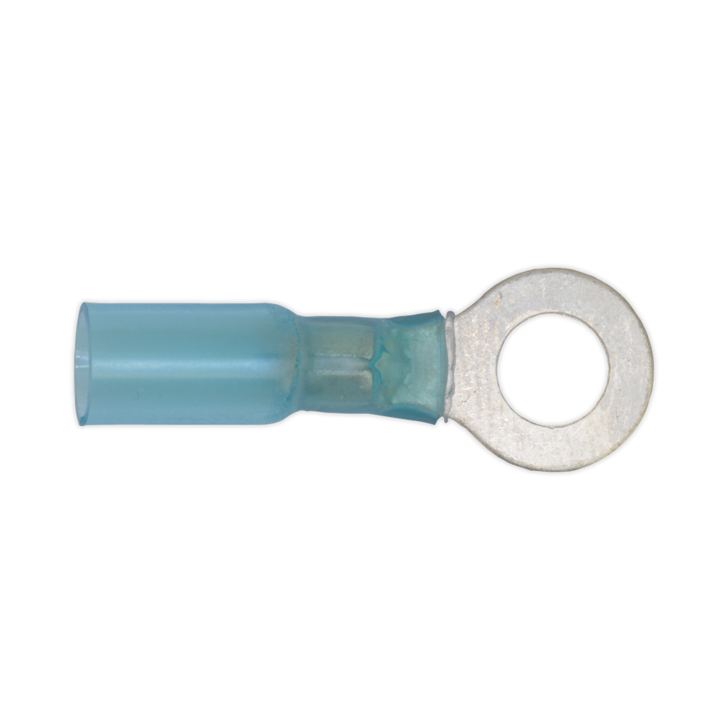 Heat Shrink Ring Terminal 8.4mm, Blue - Pack of 25