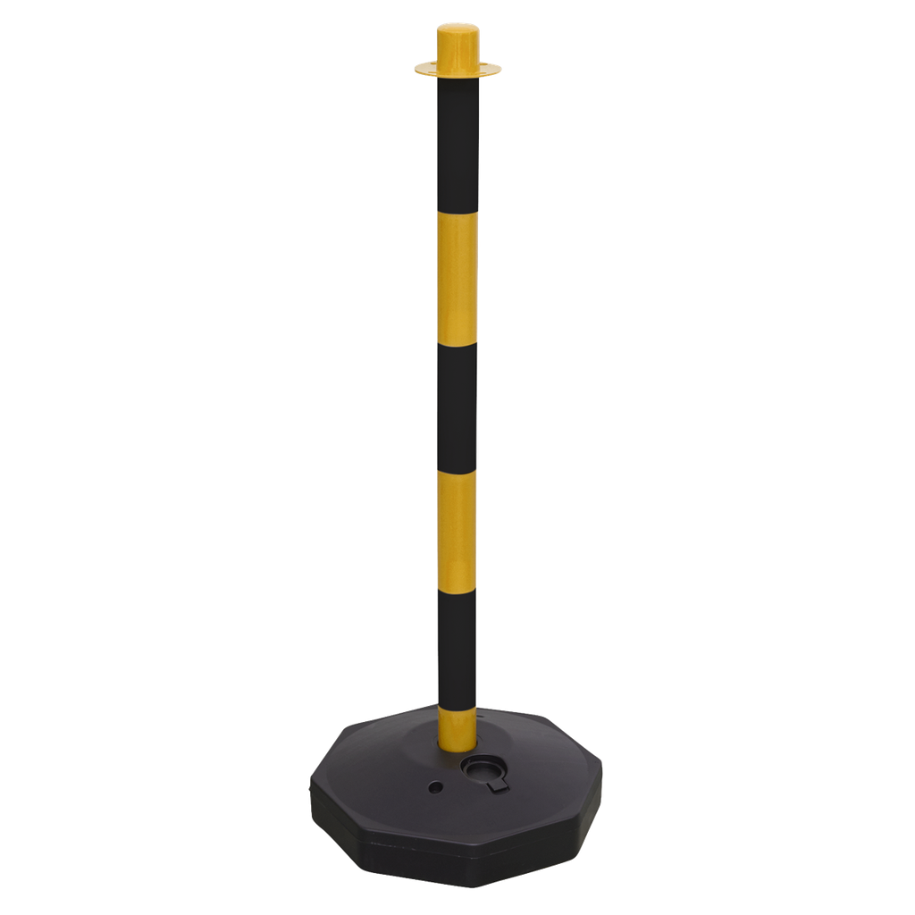 Post with Base - Black/Yellow